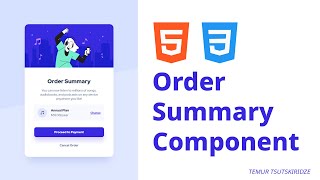 ისწავლე HTML CSS  ვაწყობთ Order Summary Component [upl. by Rivers]