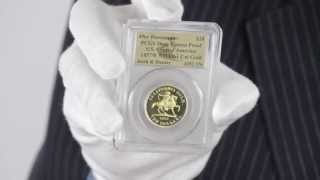 1857 10 49er Horseman Gold Commemorative PCGS Deep Cameo Proof  Goldmart [upl. by Doreg]