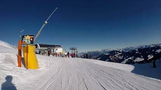 Skiing Red 5 at Alpbach [upl. by Aihsetan296]