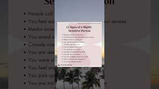 12 Signs of a Highly Sensitive Person [upl. by Bandur]