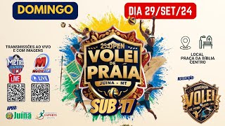 JOGOS DO DOMINGO DO 2º OPEN DE VOLEI DE PRAIA SUB 17  DIA 29SET2024 [upl. by Htide]