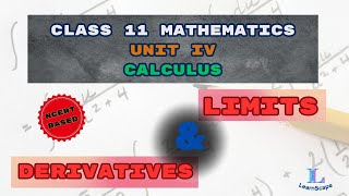 Limits and Derivatives  Class 11 mathematics Calculus NCERT Based [upl. by Eerahs]