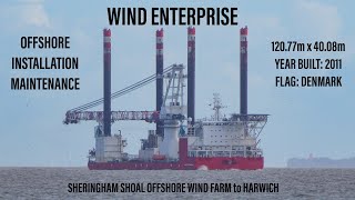 WIND ENTERPRISE  Offshore construction jackup vessel heading to harwich 261020 [upl. by Sharpe]