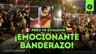 IMÁGENES del BANDERAZO de los hinchas de la selección peruana a un día del Perú vs Ecuador [upl. by Gabbert]