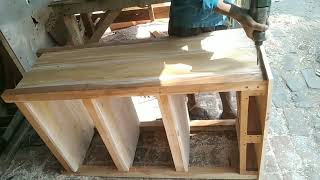 Its amazing wooden almirah making with two drawers Part 2  Wooden Almirah making [upl. by Enoek]