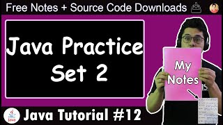 Java Tutorial Chapter 2  Practice Set Java Practice Questions [upl. by Swaine]