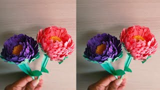 Paper Flower Making Ideas Flower Making designsPaper Craft Ideas [upl. by Lorie]