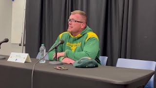 North Dakota States Matt Entz on playoff win at Montana State [upl. by Dijam]