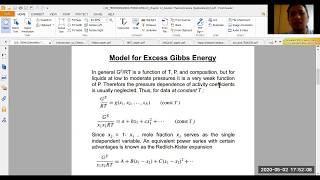 Ch 12 part 2 Smith et al Introduction to Chem Eng Thermodynamics VLE Wilson NRTL UNIQUAC [upl. by Ariew513]