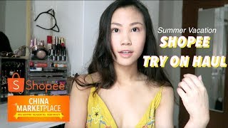 SHOPEE TRY ON HAUL  Summer Vacation Outfits [upl. by Schlessinger]