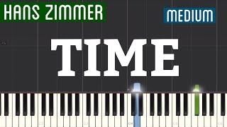 Hans Zimmer  Time Inception Piano Tutorial  Medium [upl. by Haldan]