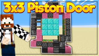 Minecraft 121  Minecraft 120 Redstone Simple 3x3 Piston Door Tutorial [upl. by Elise]