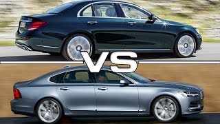 Mercedes Benz EClass vs Volvo S90 [upl. by Neeliak661]