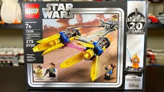 LEGO Star Wars 2019 Anakins Podracer  20th Anniversary Edition Review Set 75258 [upl. by Jeritah435]