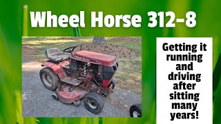 1985 Wheel Horse 3128 Garden Tractor revival Bringing it back after many years of sitting part 1 [upl. by Breana59]