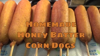 Homemade Honey Batter Corn Dogs Recipe [upl. by Alekal511]