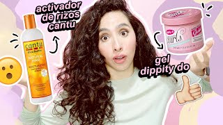 RUTINA PELO RIZADO Y ONDULADO CON UN COMBO GANADOR 🤩 activador de rizos cantu  gel dippity do [upl. by Eidoow829]