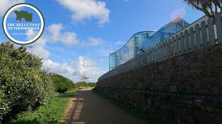 Railway walk from Corbiere to St Aubin  Part 1 jersey walking scenery [upl. by Arabella]