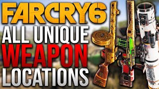 All 53 Unique Weapon Locations In Location Order  Far Cry 6 [upl. by Nylrak]