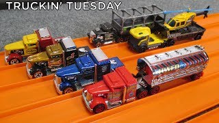 Truckin Tuesday Hot Wheels Track Stars Fuel amp Fire and Custom Convoy [upl. by Albric869]