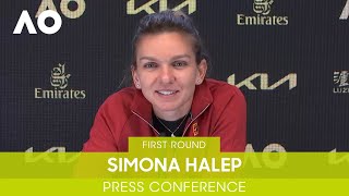 Simona Halep Press Conference 1R  Australian Open 2022 [upl. by Atteiluj248]