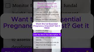 Second Trimester Checklist Weeks 1427 checklist secondtrimester freechecklist [upl. by Lenaj]