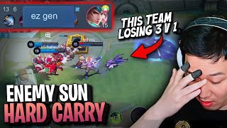 Enemy Sun and Zilong destroyed the game  Mobile Legends solo rank [upl. by Alyosha]