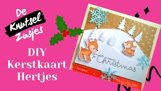 DIY Kerstkaart Hertjes [upl. by Maynard]