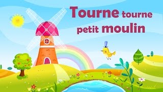 Tourne tourne petit moulin  Comptine avec gestes pour enfants et bébés avec les paroles [upl. by Volnak]