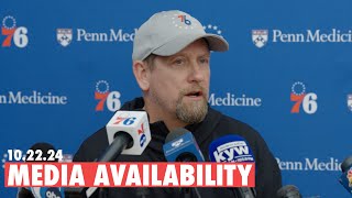 Philadelphia 76ers Practice Media Availability  Coach Nurse  102224 [upl. by Hubing960]