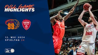 NINERS Chemnitz vs Würzburg Baskets  Full Game Highlights  Spieltag 34 202324 [upl. by Atoiyanap]