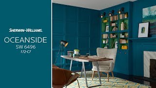 2018 Color of the Year Oceanside SW 6496  SherwinWilliams [upl. by Koerner948]