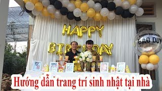 hướng dẫn làm cổng bong bóng trang trí sinh nhật tại nhà  thầy linh bong bóng [upl. by Yonit]