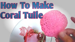 Garnish Coral Tuile  Resep Membuat Tuile  How To Make Coral Tulile [upl. by Jarrad218]