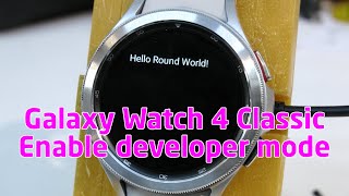 Galaxy Watch 4  enable developer mode ADB debugging [upl. by Yahsram]