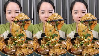 monkfish fish liver asmr mukbangeating showchinese food [upl. by Rhea790]