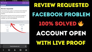 Review Requested Facebook Problem Solved  How to solve Facebook Review Requested problem 2024 [upl. by Rolandson945]