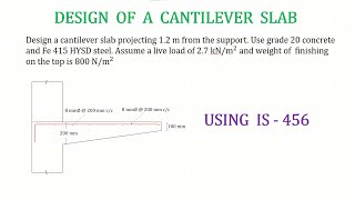 Design of Cantilever Slab [upl. by Trista]