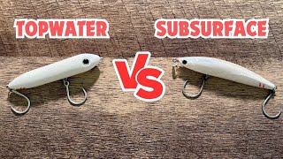 Topwater Lures VS Subsurface Plugs When To Use Each [upl. by Darrill]