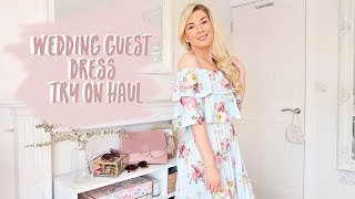 WEDDING DRESS GUEST TRY ON HAUL  HELP ME CHOOSE WHAT TO WEAR [upl. by Green]