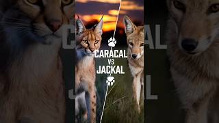 Caracal vs Jackal Who Wins in the Wildshortsfeed shorts short caracal jackpot catbattle fact [upl. by Drahcir]