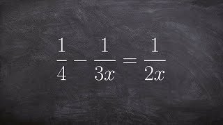 Learn to solve a rational function by multiplying by the LCD [upl. by Norrad]