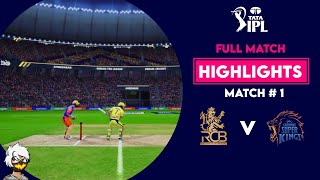 TATA IPL 2024  MATCH NO 1  CSK VS RCB  MATCH HIGHLIGHTS cricket ipl ipl2024 rcbvscsk rcb [upl. by Burget]