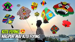 Nagpur mai patang bazi chalu ho hai😍first time flying imported kite 😱 [upl. by Iaria]