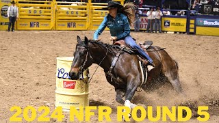 2024 NFR Barrel Racing  Round 5 [upl. by Nevets613]