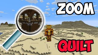 Minecraft 1214 ZOOM MOD  how to use Quilt x100 zoom [upl. by Eeryk]