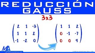 Reducción de matrices de 3x3 Método de Gauss [upl. by Pippo]