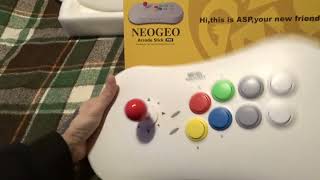 Neo Geo Arcade Stick Pro 20 jeux SNK Unboxing [upl. by Nahtad]