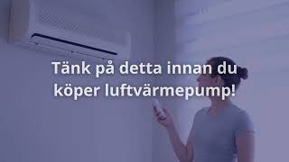 Luftvärmepump bäst i test Tips och råd [upl. by Yadrahc]