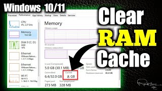 How to Clear RAM Cache in Windows 1011 2024  Boost Your PC Speed [upl. by Nosiram]